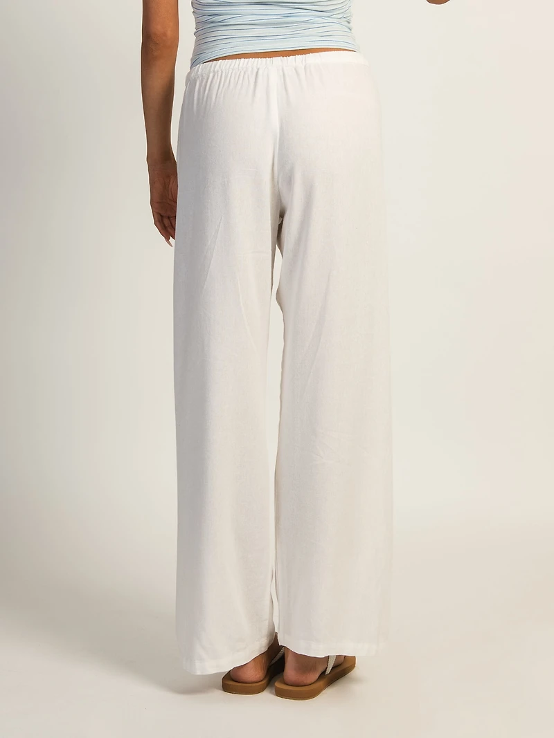 HARLOW LANA LINEN PANT - WHITE