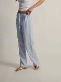 HARLOW LANA PANTALON EN LIN - RAYÉ BLEU/BLANC