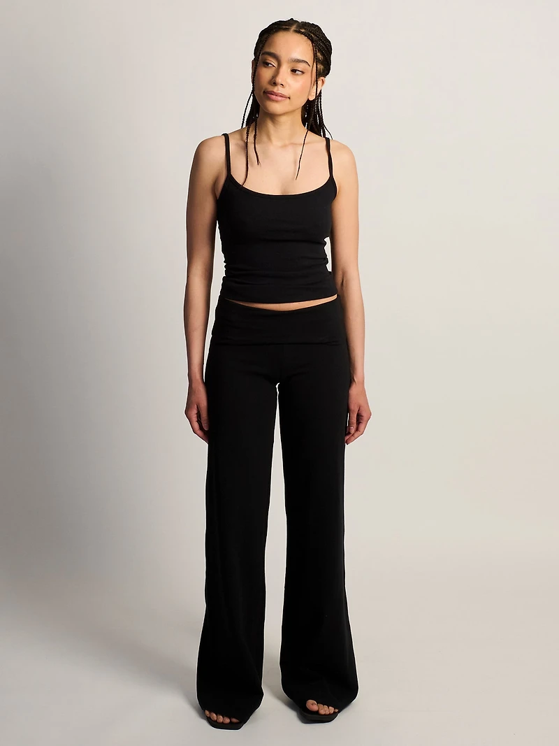 HARLOW ESSENTIAL FOLDOVER WIDE LEG PANT
