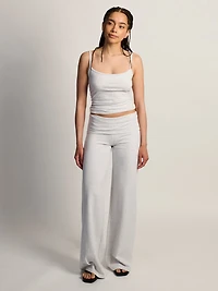 HARLOW ESSENTIAL PANTALON LARGE À PLIS - NUAGE