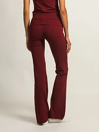 HARLOW GIA FOLDOVER PANT - BURGUNDY