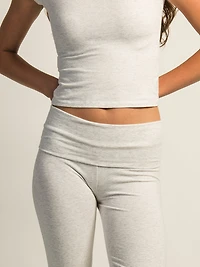 HARLOW GIA FOLDOVER MELANGE PANT - CLOUD