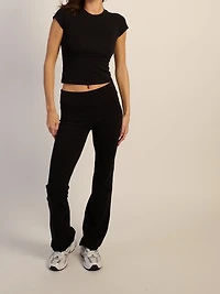 HARLOW ESSENTIAL FOLDOVER PANT - NOIR