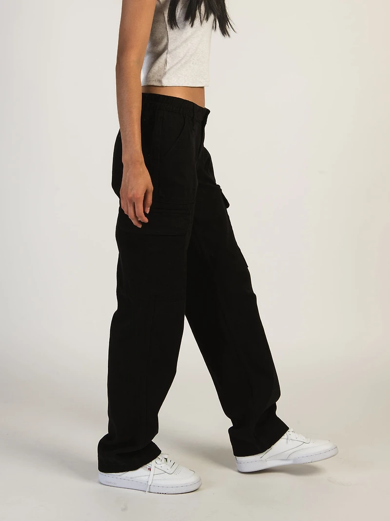 HARLOW LOW RISE CARGO PANT - BLACK CLEARANCE