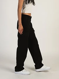 HARLOW LOW RISE CARGO PANT - BLACK CLEARANCE