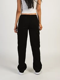HARLOW LOW RISE CARGO PANT - BLACK CLEARANCE