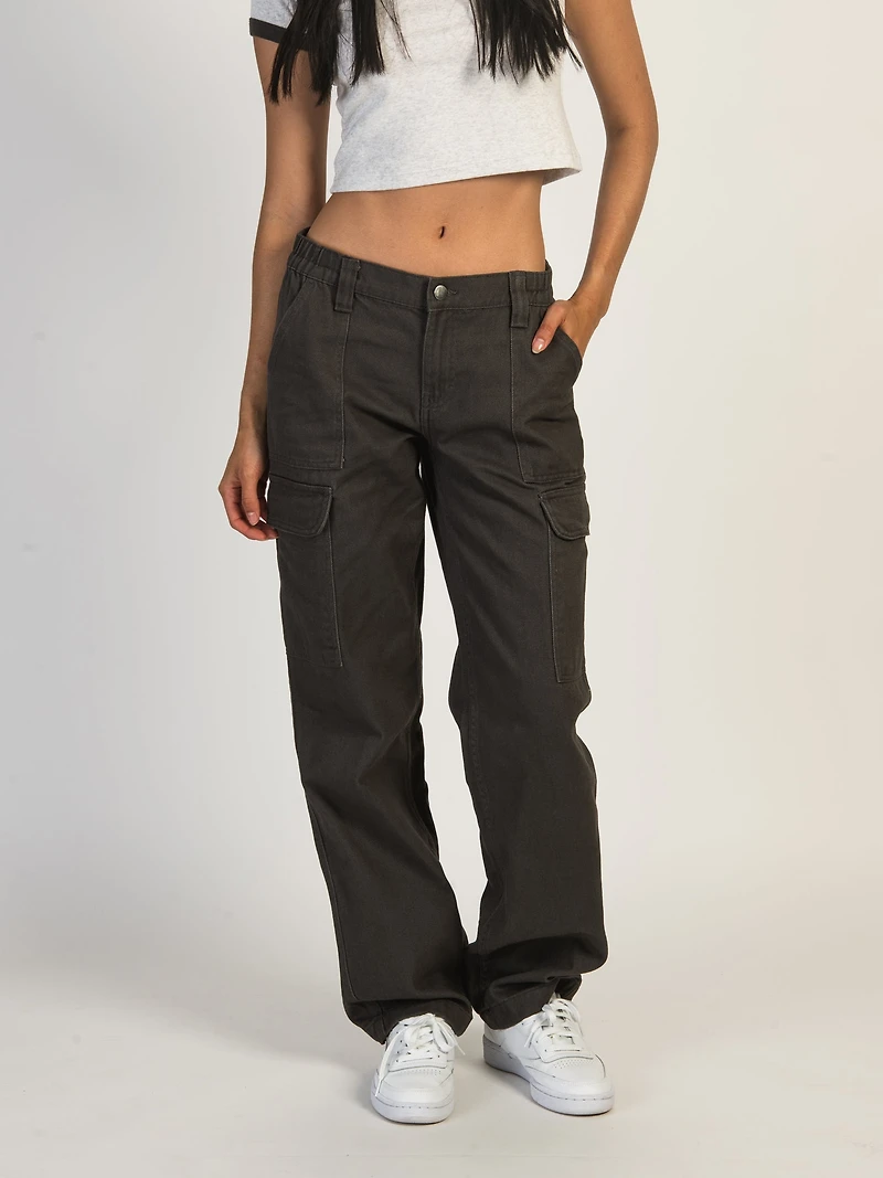 PANTALON CARGO TAILLE BASSE HARLOW - CHARBON DÉGAGEMENT