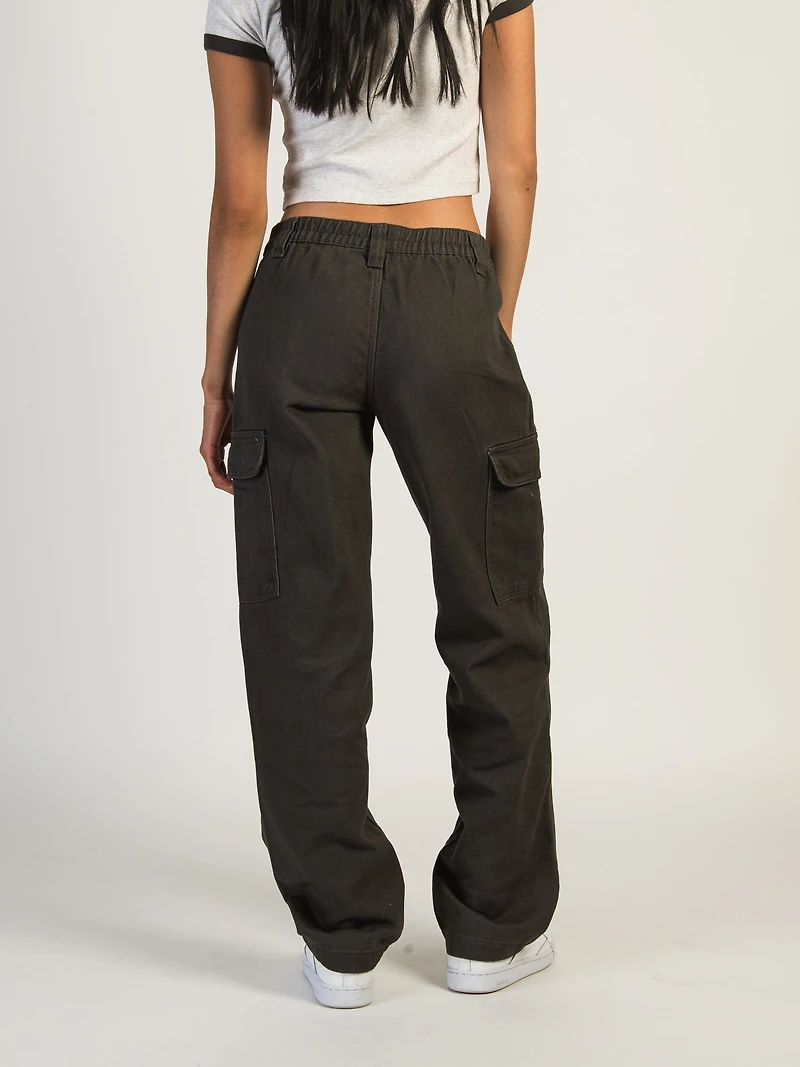 PANTALON CARGO TAILLE BASSE HARLOW - CHARBON DÉGAGEMENT