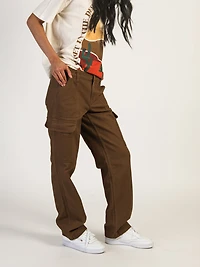 HARLOW LOW RISE CARGO PANT - CHOCOLATE CLEARANCE