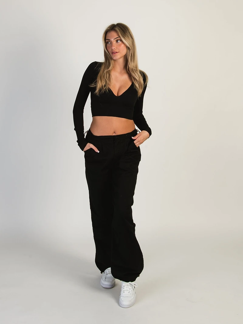 PANTALON PARACHUTE HARLOW PAXTON - NOIR LIQUIDATION