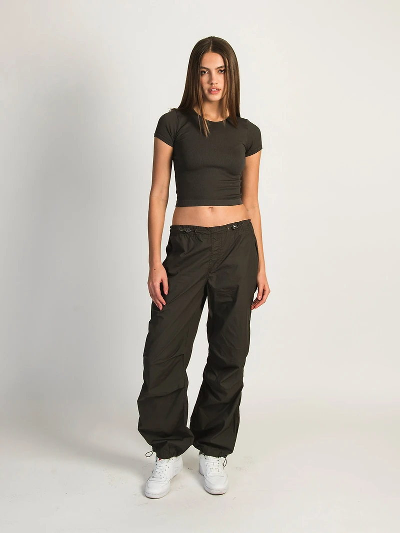 HARLOW BELLA PARACHUTE PANT - CHARCOAL CLEARANCE