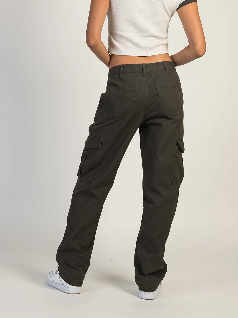 HARLOW DEE STRAIGHT FIT CARGO - CHARCOAL CLEARANCE