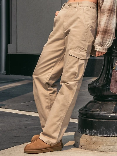 HARLOW DEE STRAIGHT FIT CARGO - SAND CLEARANCE