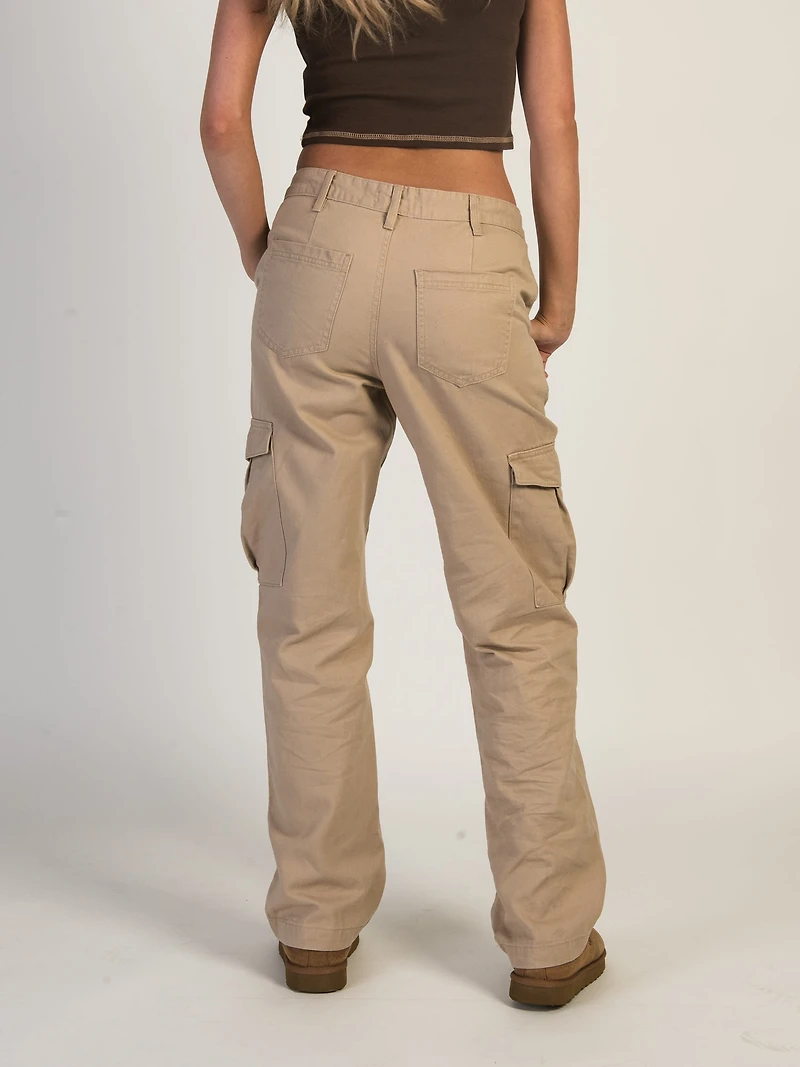 HARLOW DEE STRAIGHT FIT CARGO - SAND CLEARANCE