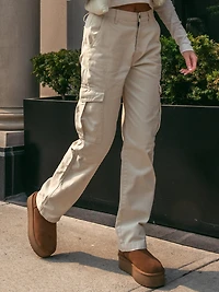 HARLOW DEE STRAIGHT FIT CARGO - BLANC