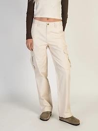 HARLOW DEE STRAIGHT FIT CARGO - BLANC