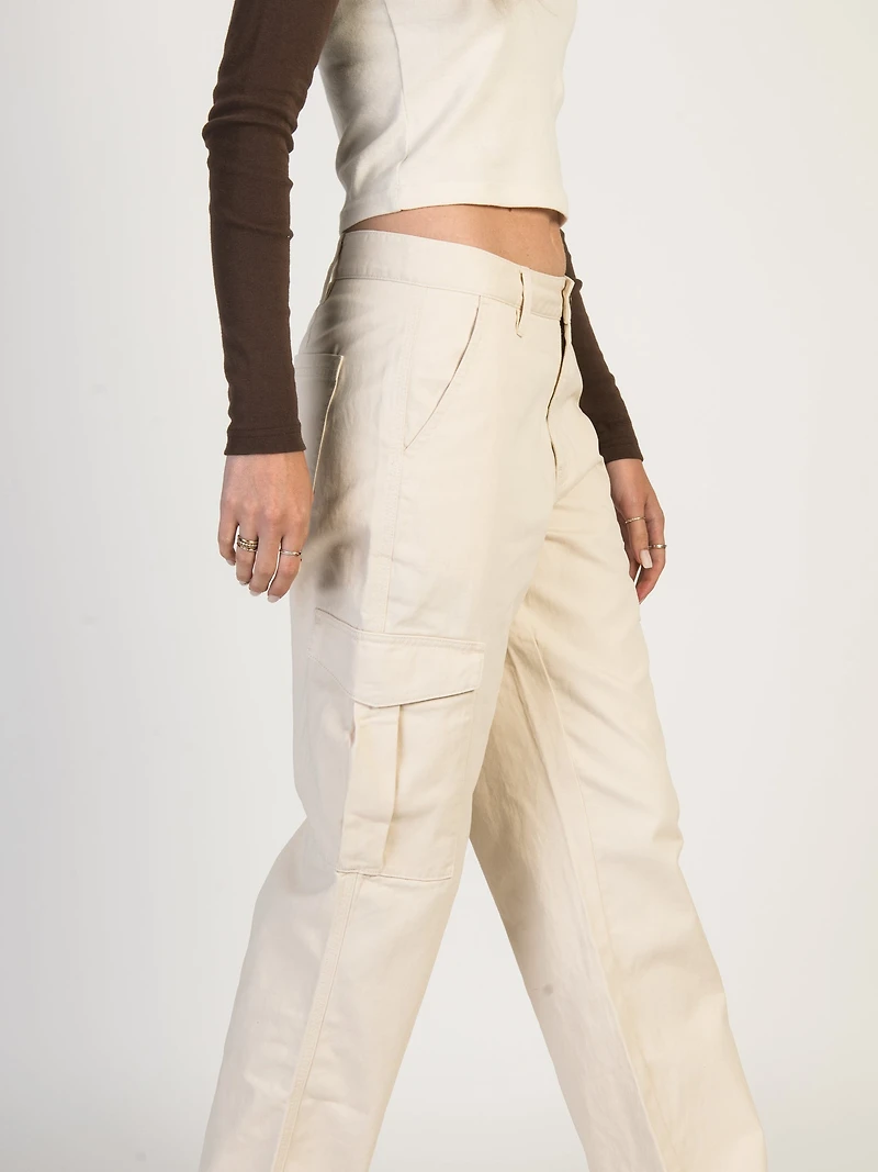 HARLOW DEE STRAIGHT FIT CARGO - BLANC