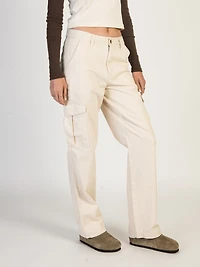 HARLOW DEE STRAIGHT FIT CARGO - BLANC