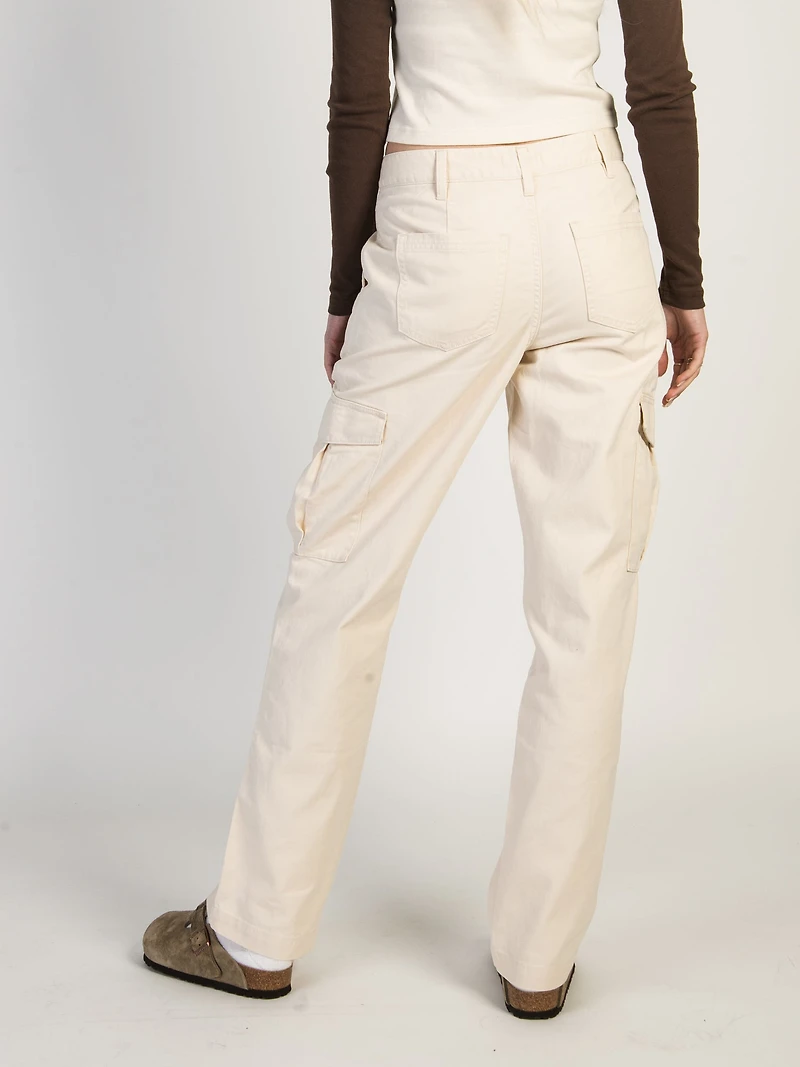 HARLOW DEE STRAIGHT FIT CARGO - BLANC