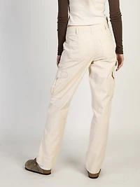HARLOW DEE STRAIGHT FIT CARGO - BLANC