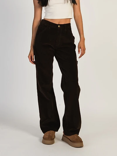 HARLOW CORD CARPENTER PANT - CHOCOLATE CLEARANCE