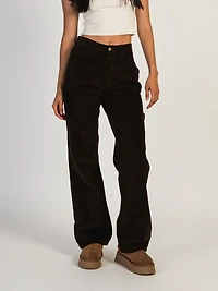 HARLOW CORD CARPENTER PANT - CHOCOLATE CLEARANCE