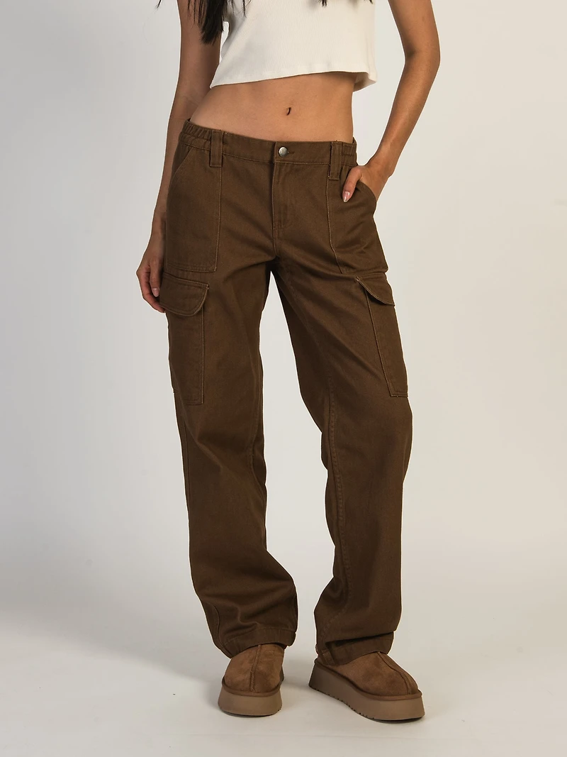 HARLOW CORD CARPENTER PANT - COGNAC CLEARANCE