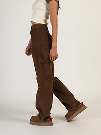 HARLOW CORD CARPENTER PANT - COGNAC CLEARANCE