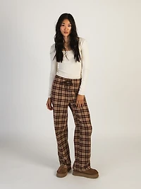HARLOW NORA WIDE LEG PANT - TAUPE CLEARANCE