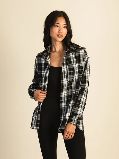 HARLOW CAROLINA FLANNEL SHIRT - BLACK CLEARANCE
