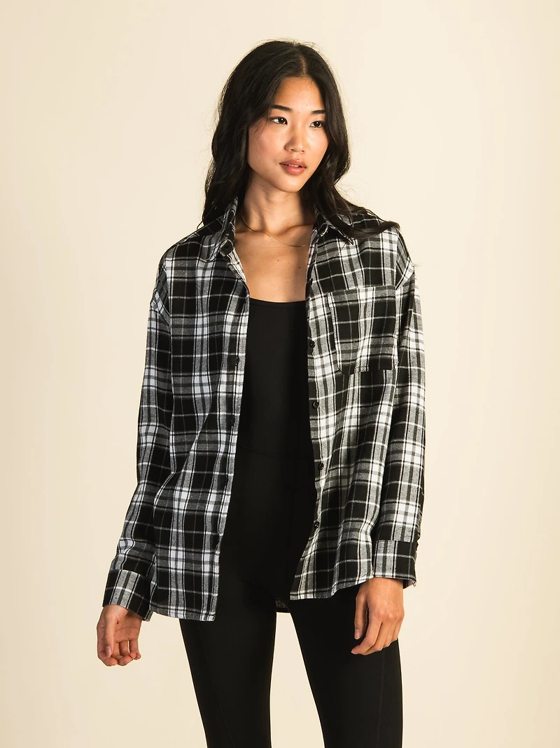 HARLOW CAROLINA FLANNEL SHIRT - BLACK CLEARANCE