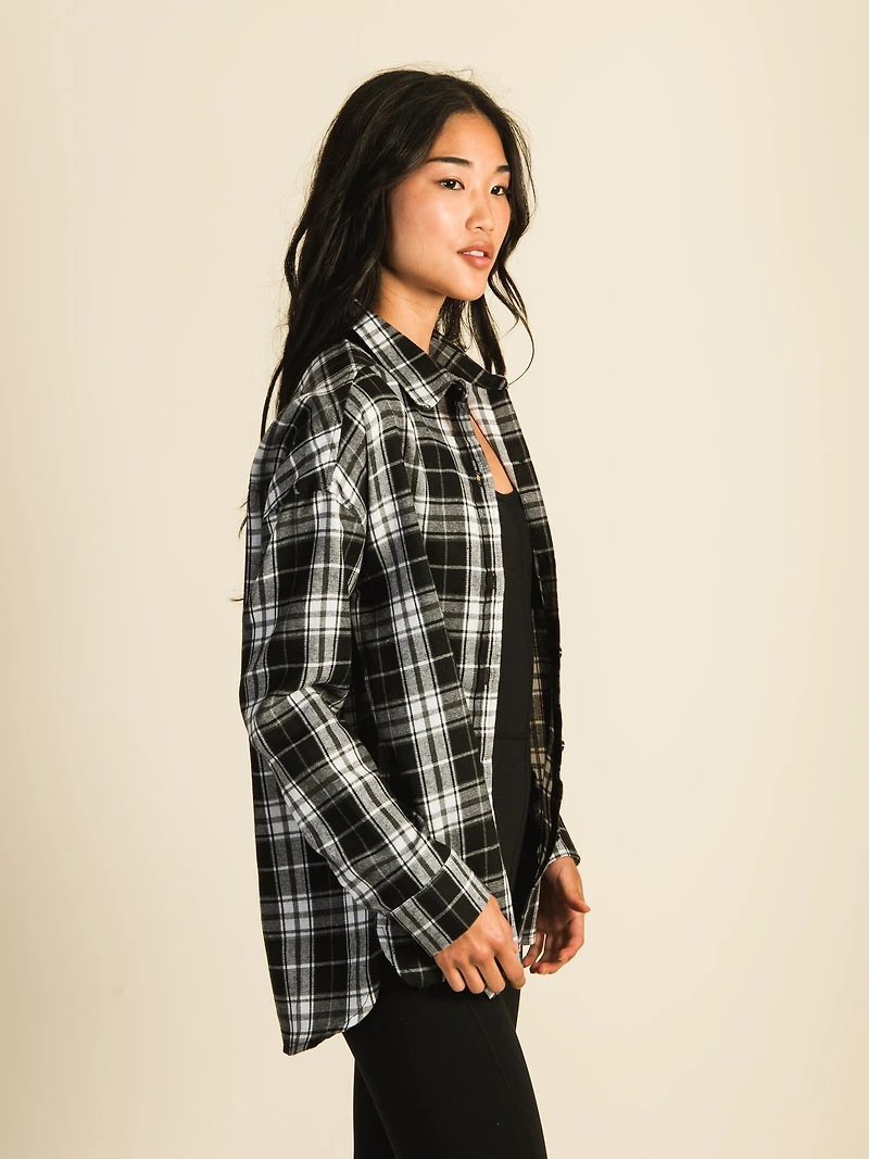 HARLOW CAROLINA FLANNEL SHIRT - BLACK CLEARANCE