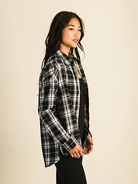 HARLOW CAROLINA FLANNEL SHIRT - BLACK CLEARANCE