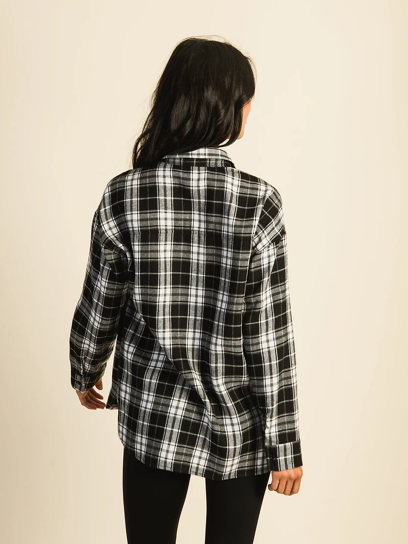 HARLOW CAROLINA FLANNEL SHIRT - BLACK CLEARANCE