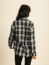 HARLOW CAROLINA FLANNEL SHIRT - BLACK CLEARANCE