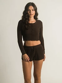 HARLOW MISSY WAFFLE SHORT - CLEARANCE