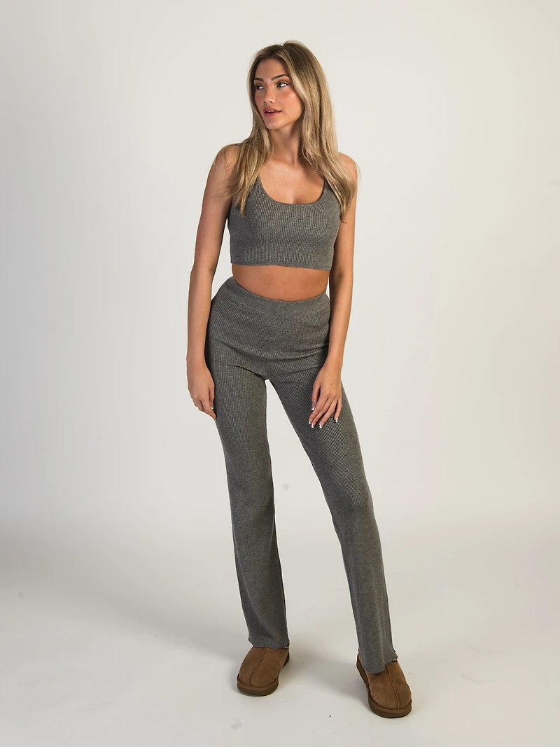 PANTALON CÔTELÉ HARLOW HOLLY - CHARBON DÉGAGEMENT