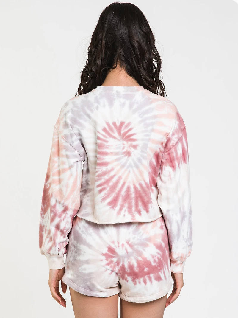 GISELLE TIE DYE CROPPED CREW