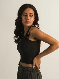 DÉBARDEUR HARLOW À ENCOLURE NERVURÉE - DÉSTOCKAGE