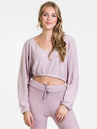 RAGLAN À COL EN V PELUCHE