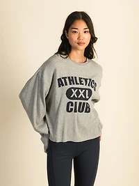 HARLOW WINNIE WAFFLE LONG SLEEVE - HEATHER GREY CLEARANCE