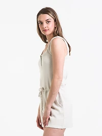 HARLOW HENLEY WAFFLE ROMPER - CLEARANCE
