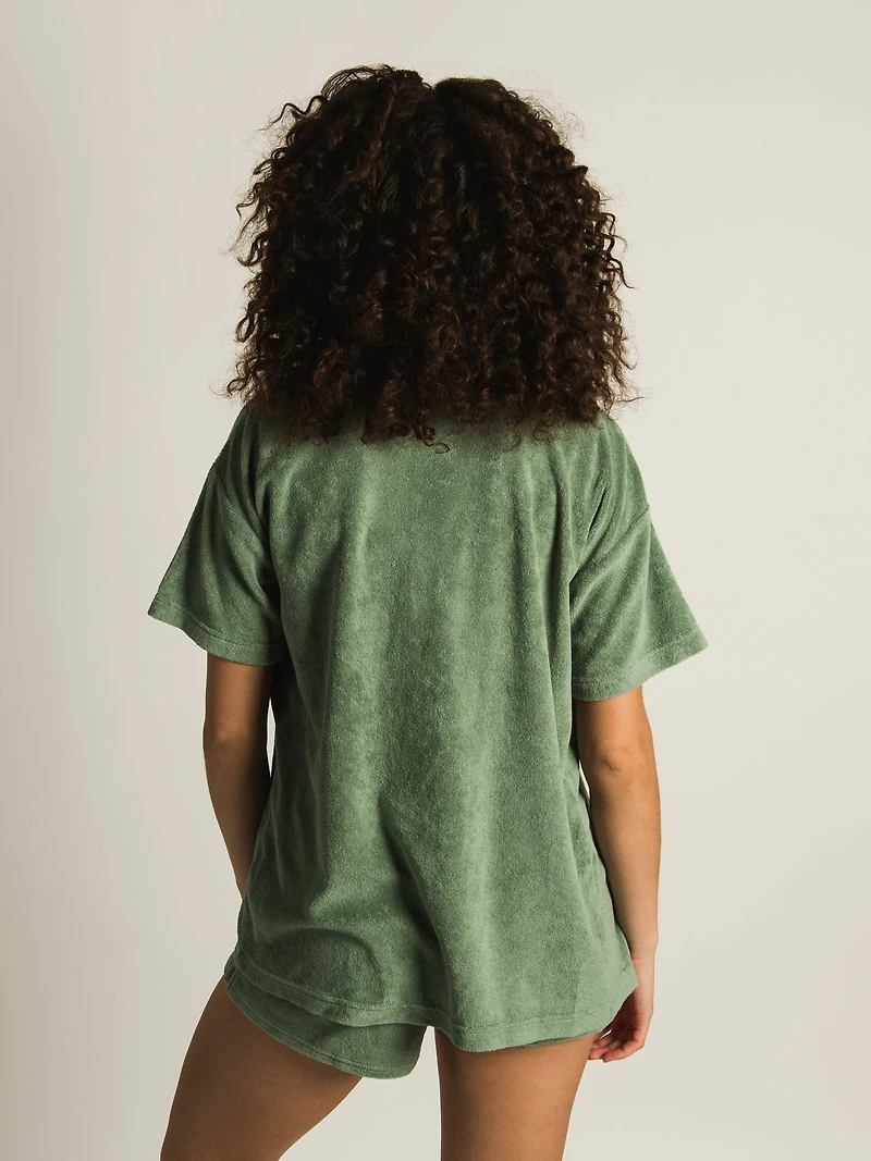 HARLOW TIA TERRY BUTTON UP - DÉSTOCKAGE