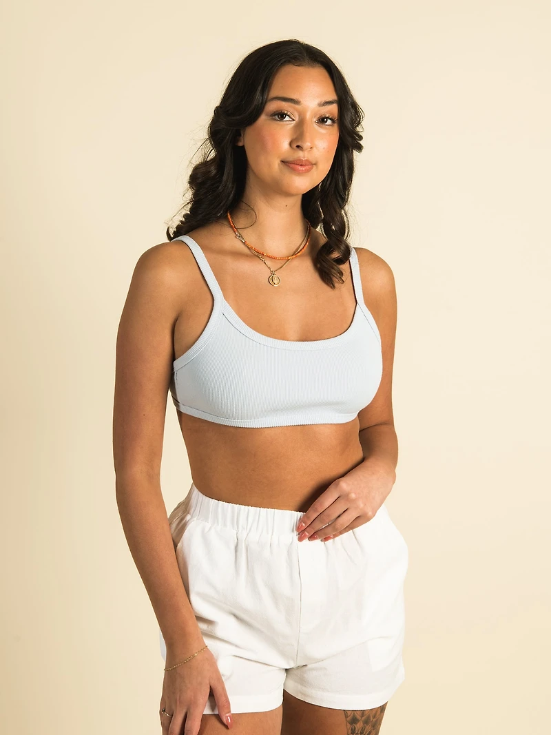 HARLOW RIBBED OPEN BACK BRALETTE - CLEARANCE