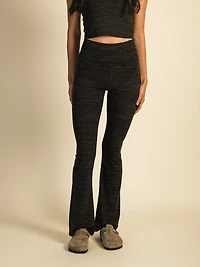HARLOW MARIE LOUNGE FLARE PANT - HEATHER CHARCOAL CLEARANCE