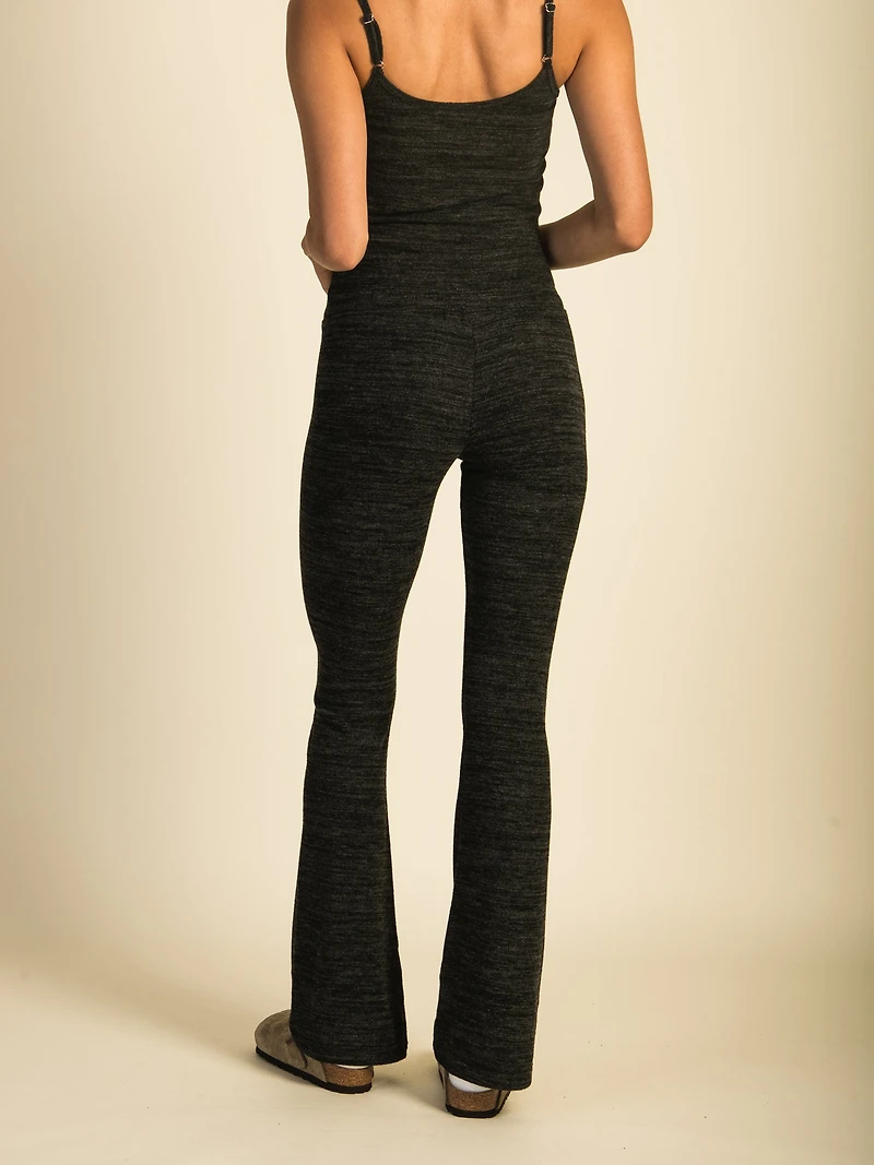 HARLOW MARIE LOUNGE FLARE PANT - HEATHER CHARCOAL CLEARANCE