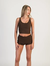 HARLOW MANDY SHORTS - CHOCOLATE CLEARANCE