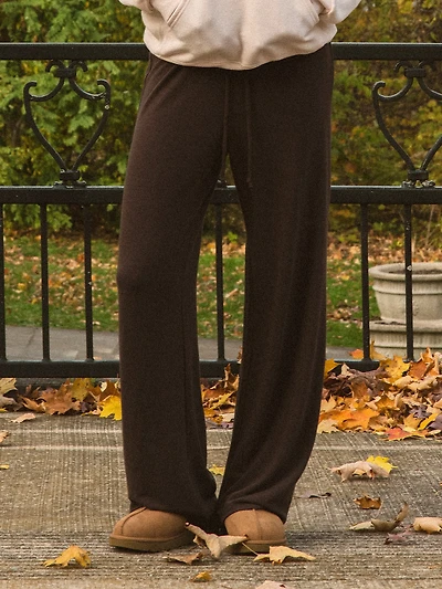 HARLOW MOLLY LOUNGE PANT - CHOCOLATE CLEARANCE