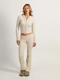 HARLOW BROOKE CABLE KNIT SWEATER - OATMEAL