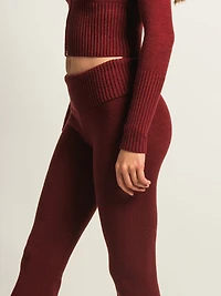 HARLOW BROOKE FLARE PANT - BURGUNDY